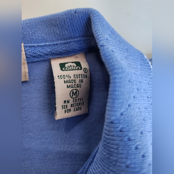 Vtg Marsh Landing Golf Cotton Polo Shirt Womens Short Sleeve Embroidered Sz M - Picture 12 of 14